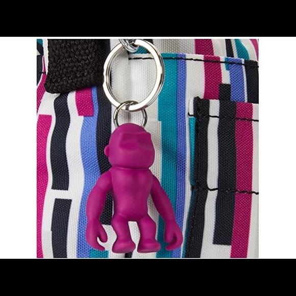 🆕Kipling Sebastian Crossbody, Urban Stripe🟪🟦 - Picture 3 of 14